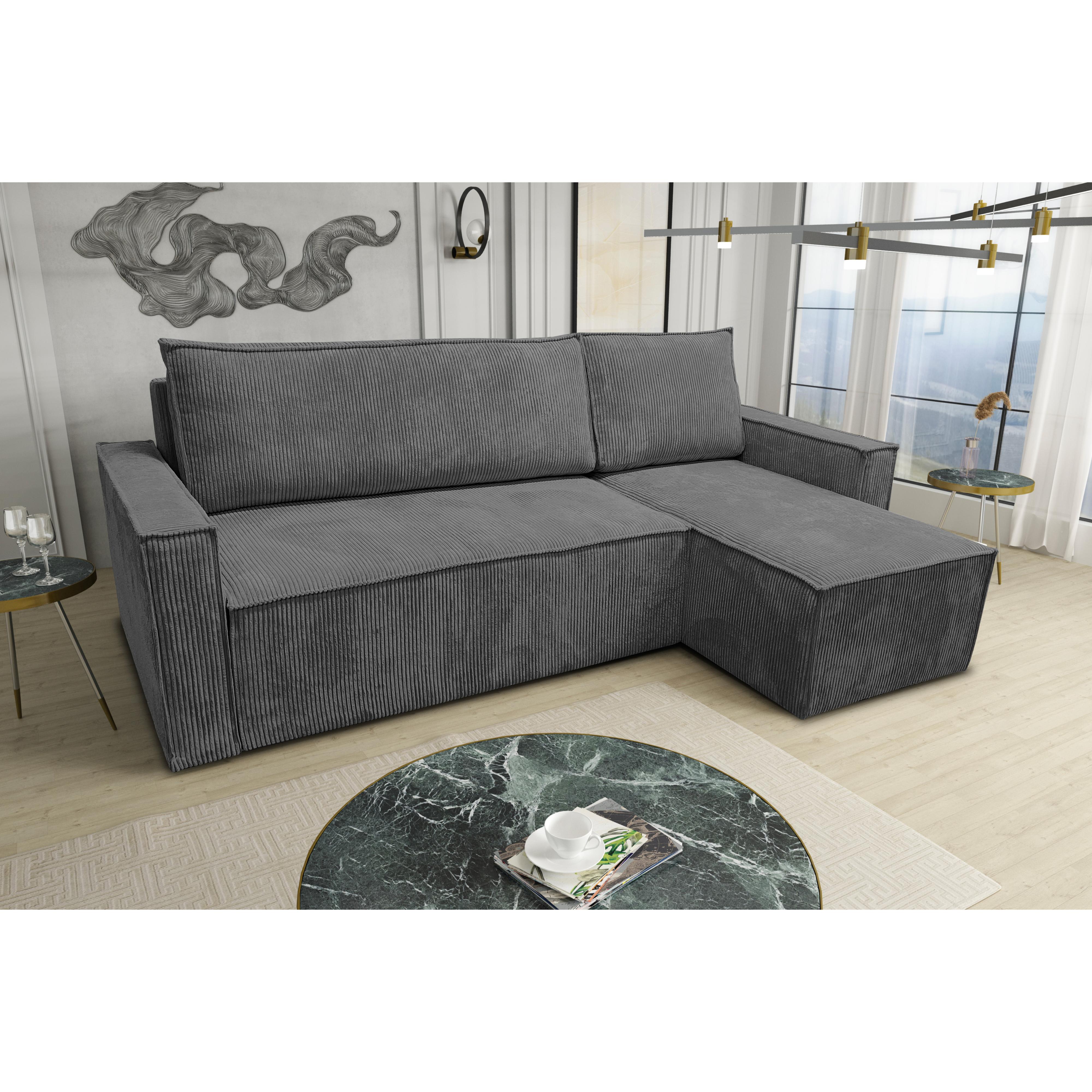 Canapé Paris Beige - Côtelé