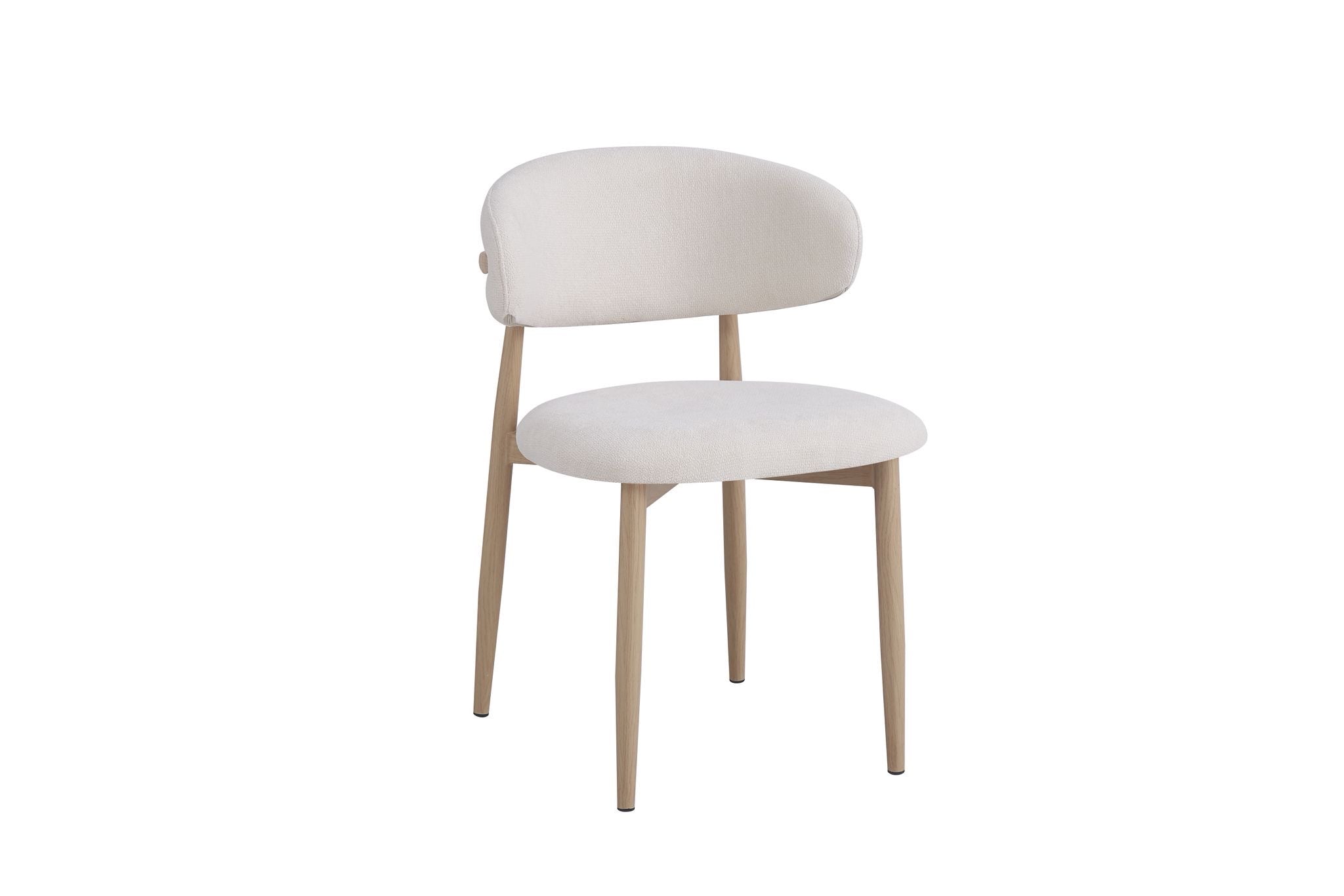 Chaise Lucile Pied Effet Bois Grain Beige