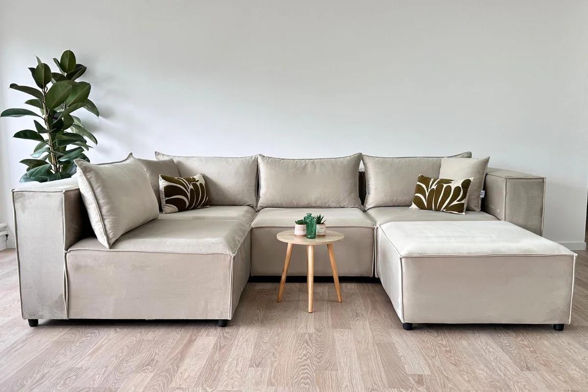 Canapé Élégance Modulable 4+1- Velours