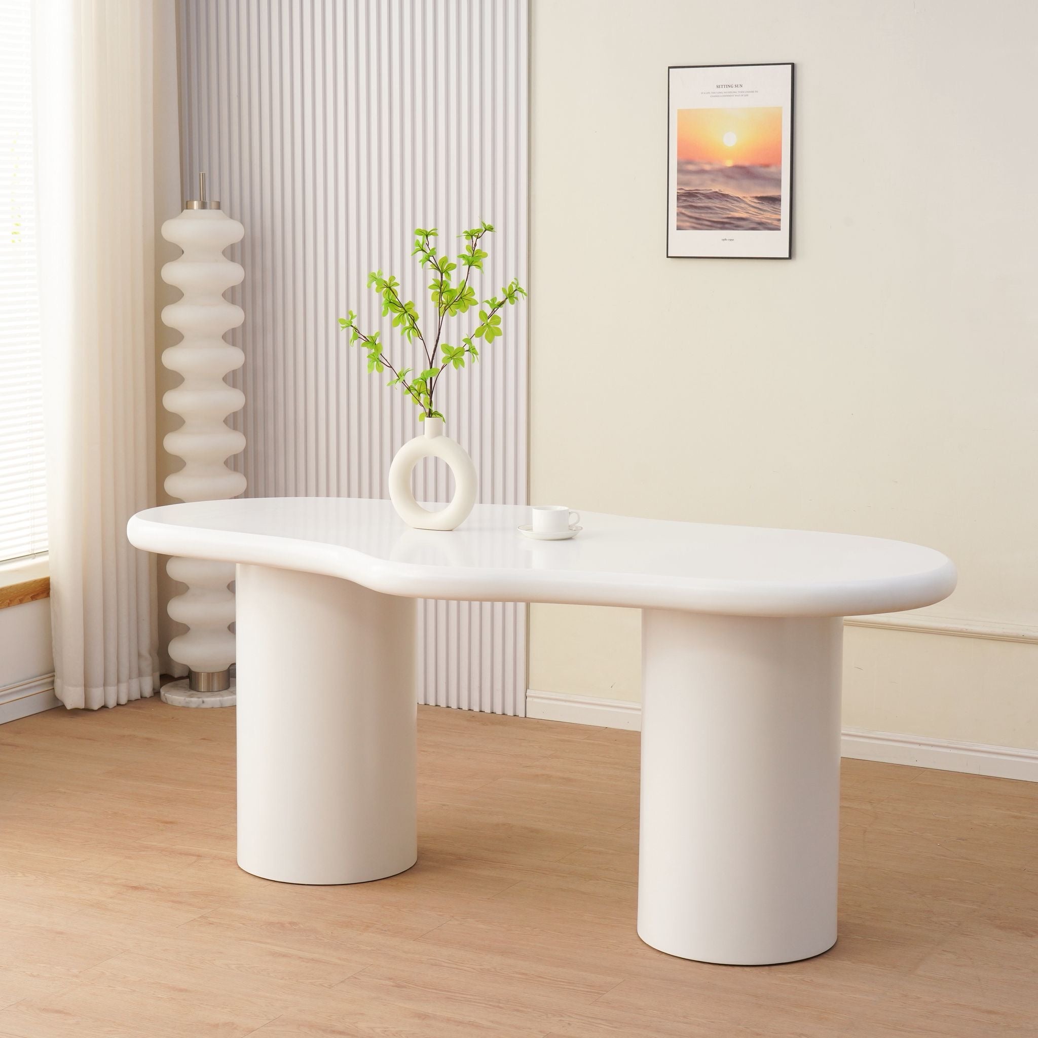 Table à Manger Curve Blanc