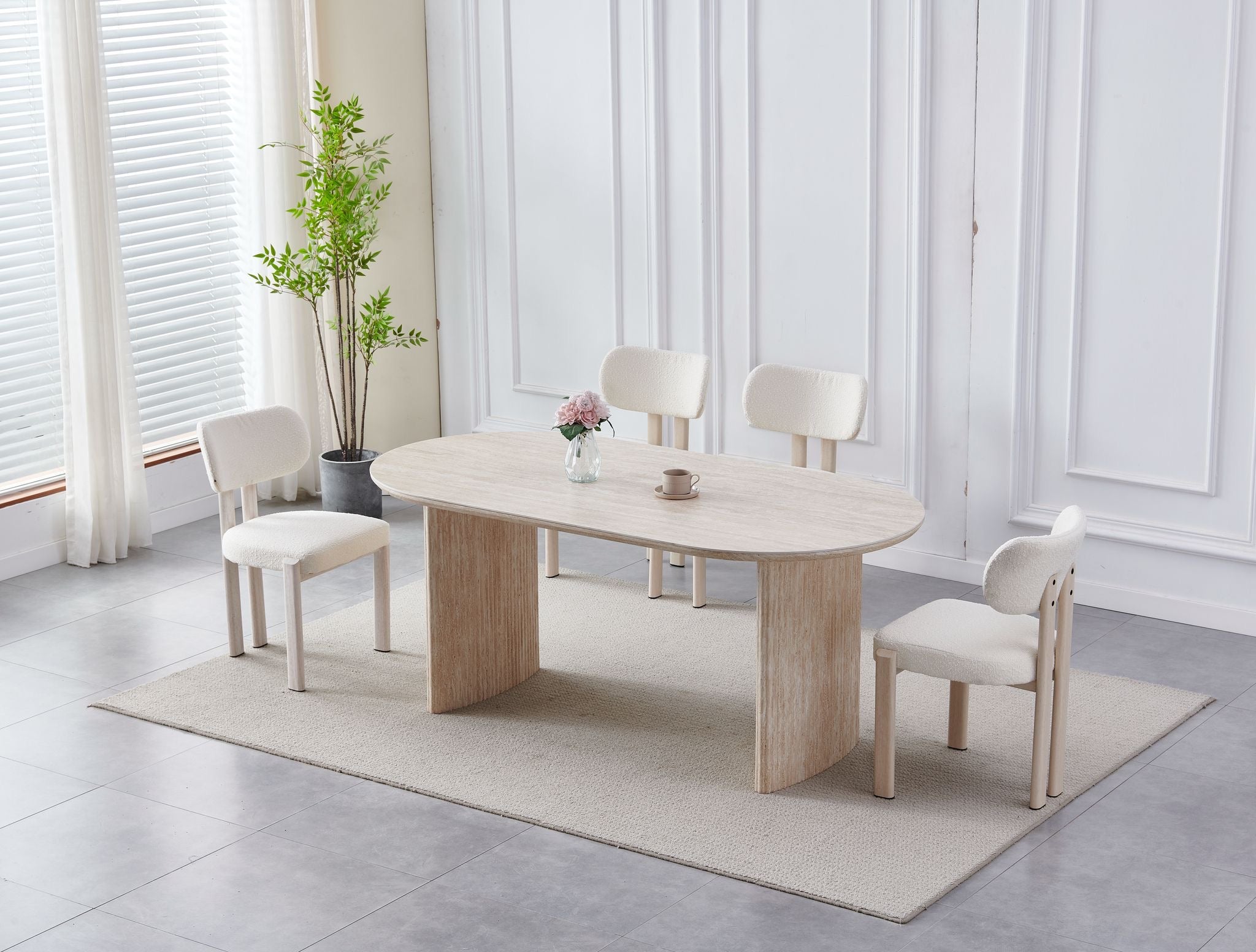 Table À Manger Joséphine Travertin