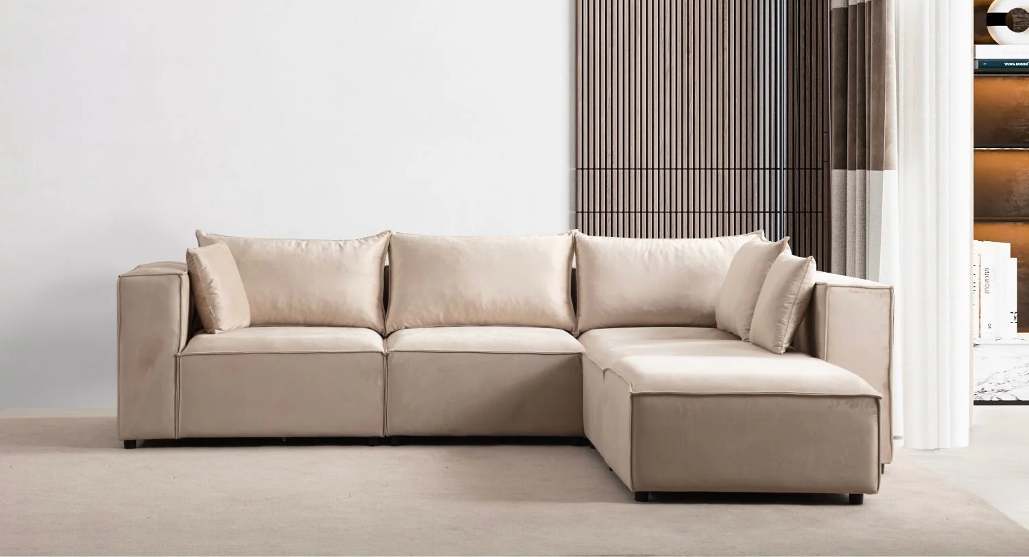 Canapé Élégance Modulable 3+1 - Velours