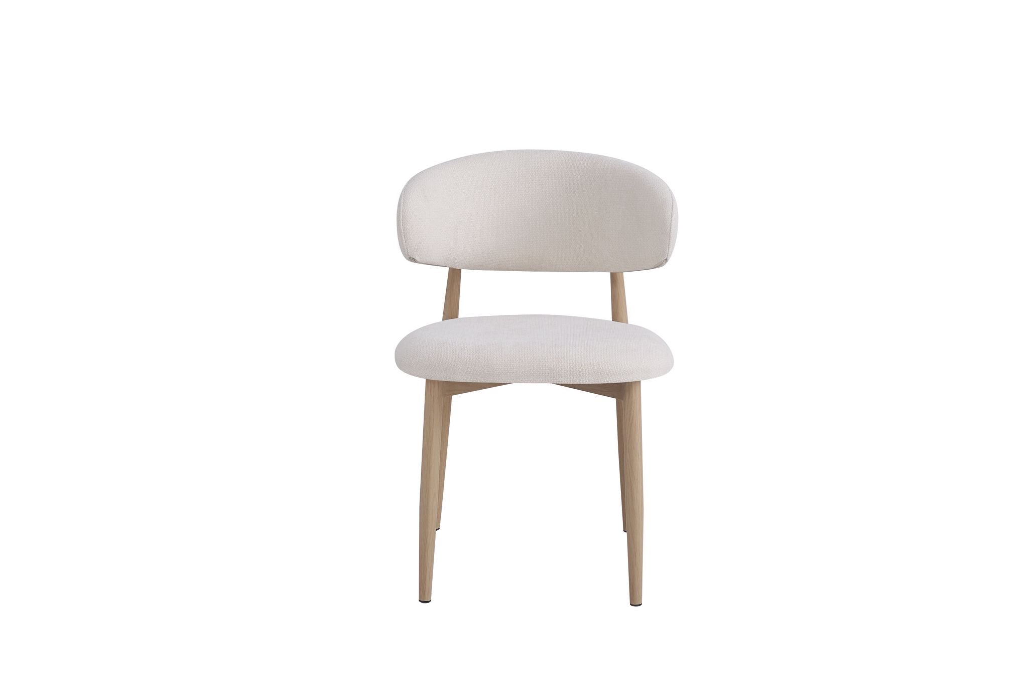 Chaise Lucile Pied Effet Bois Grain Beige