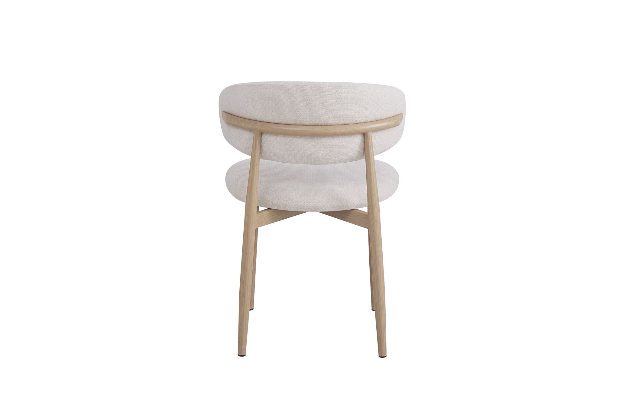 Chaise Lucile Pied Effet Bois Grain Beige