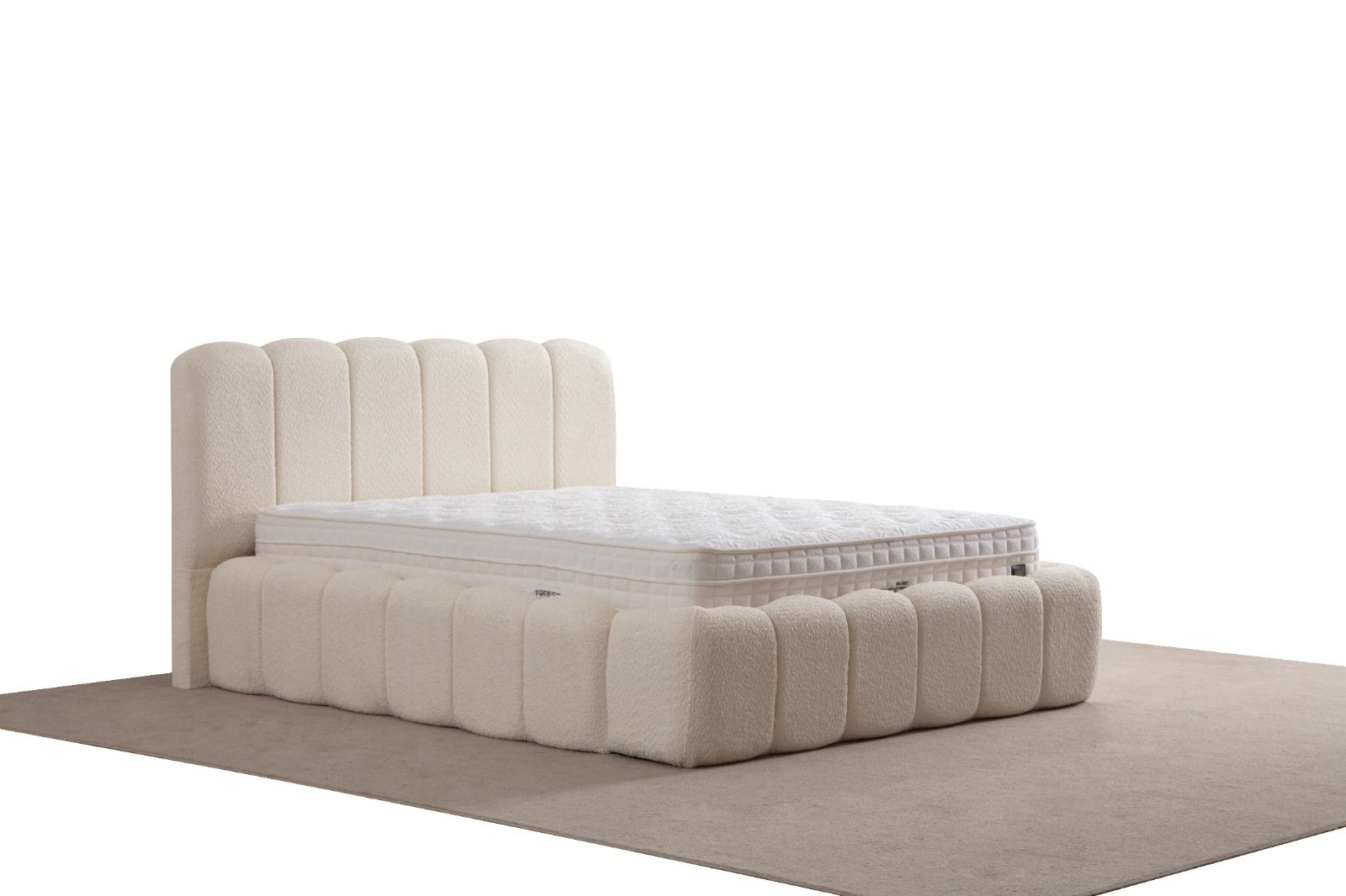 Lit Coffre Bumble Blanc Cassé - Chenille