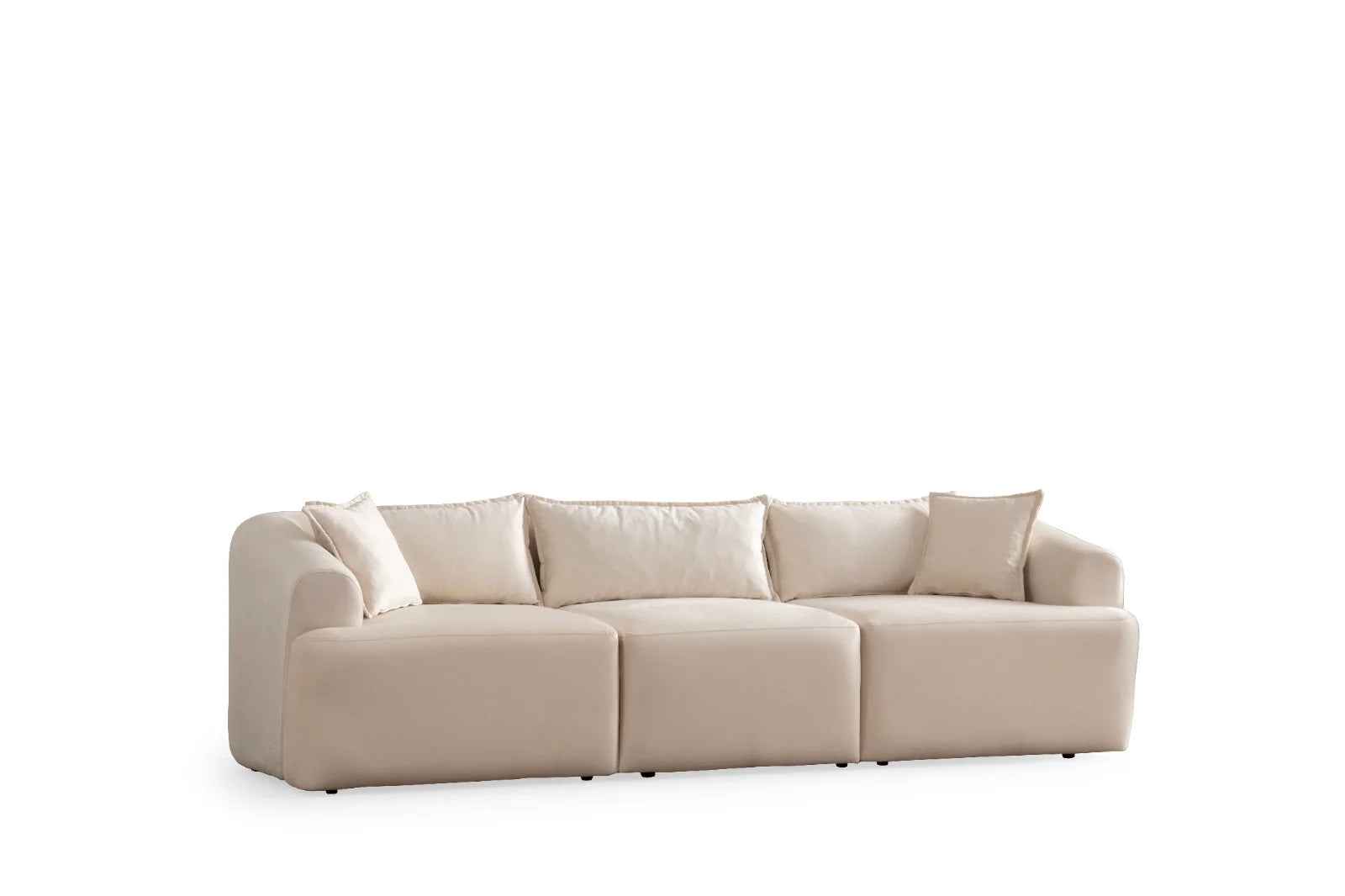 Canapé Mila Modulable Blanc Cassé - Velours