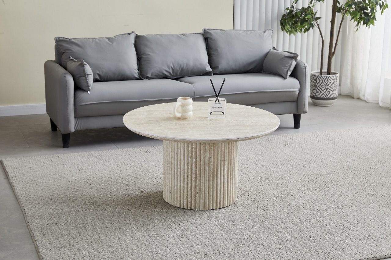 Table Basse Calypso Ronde FULL Travertin