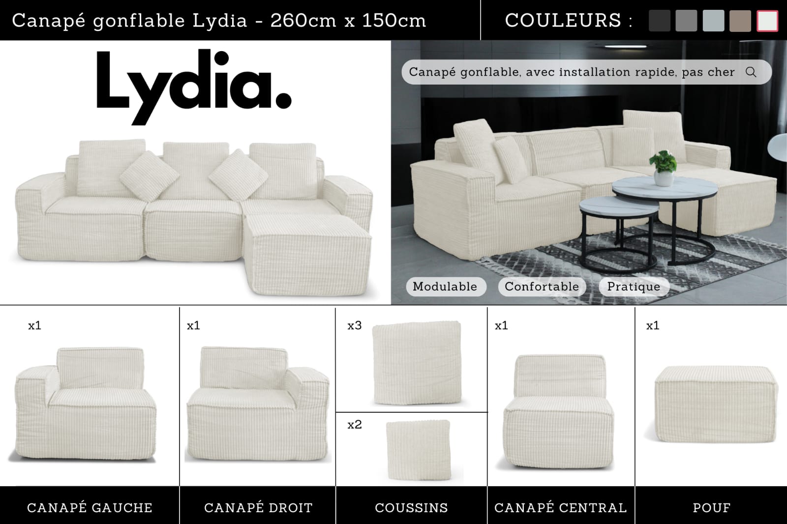 Canapé Lydia