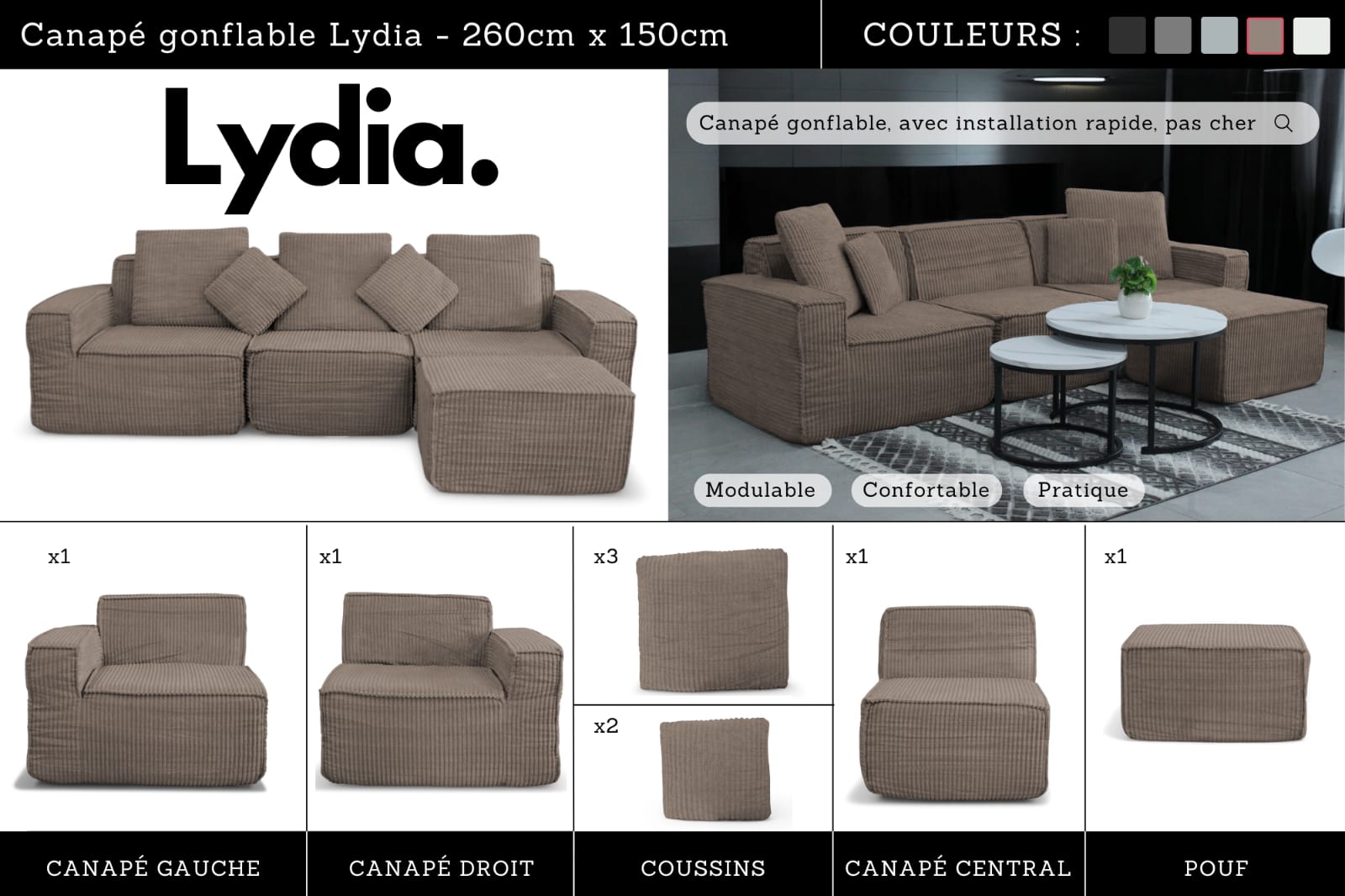Canapé Lydia