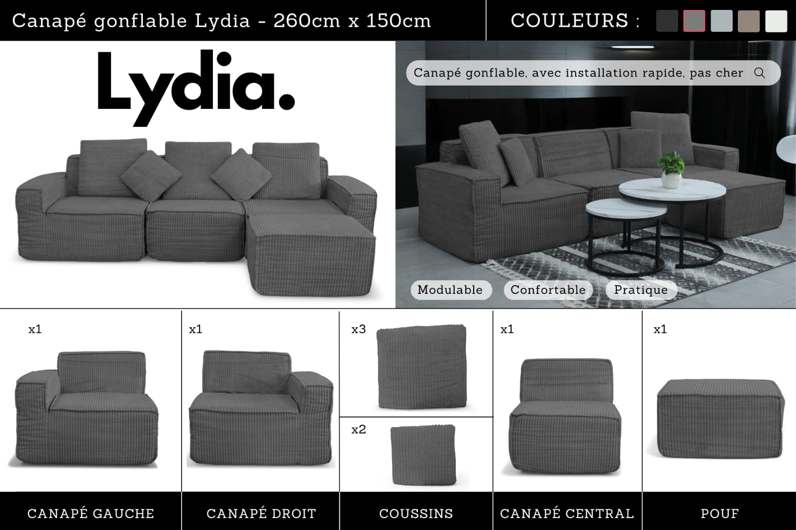 Canapé Lydia