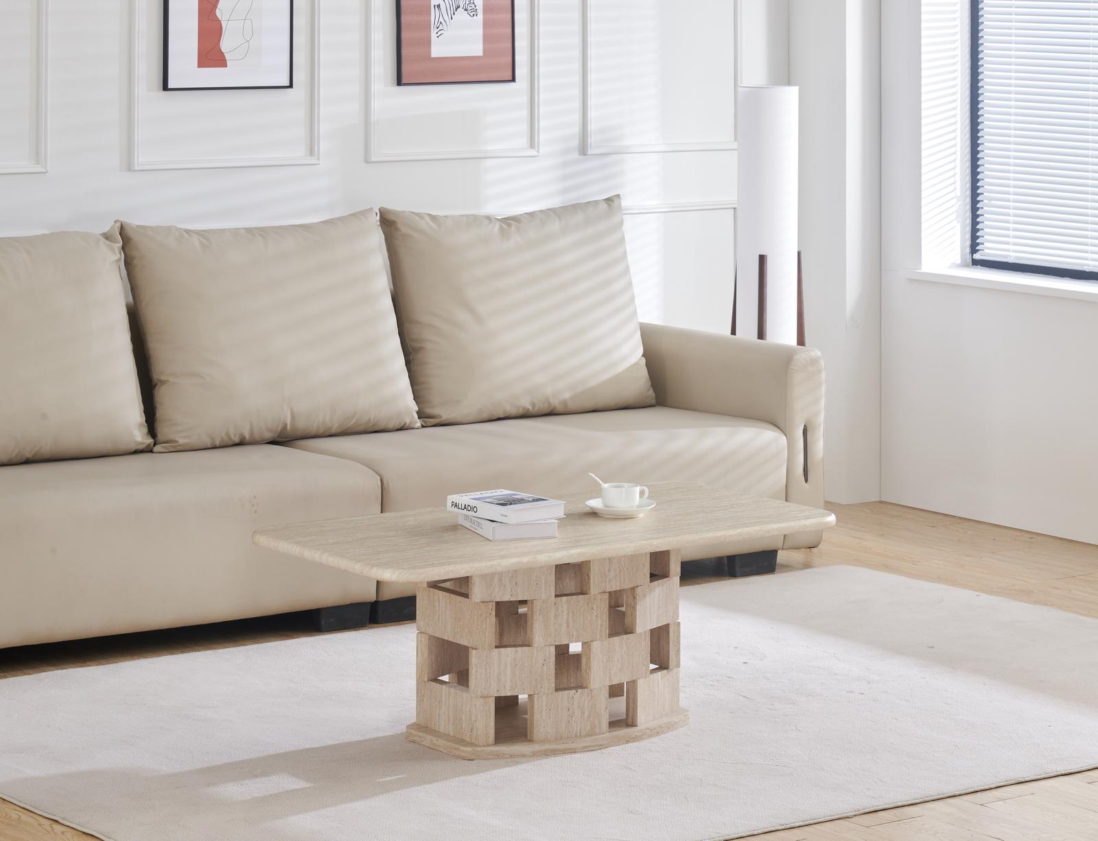 Table Basse Rectangulaire Salto Travertin