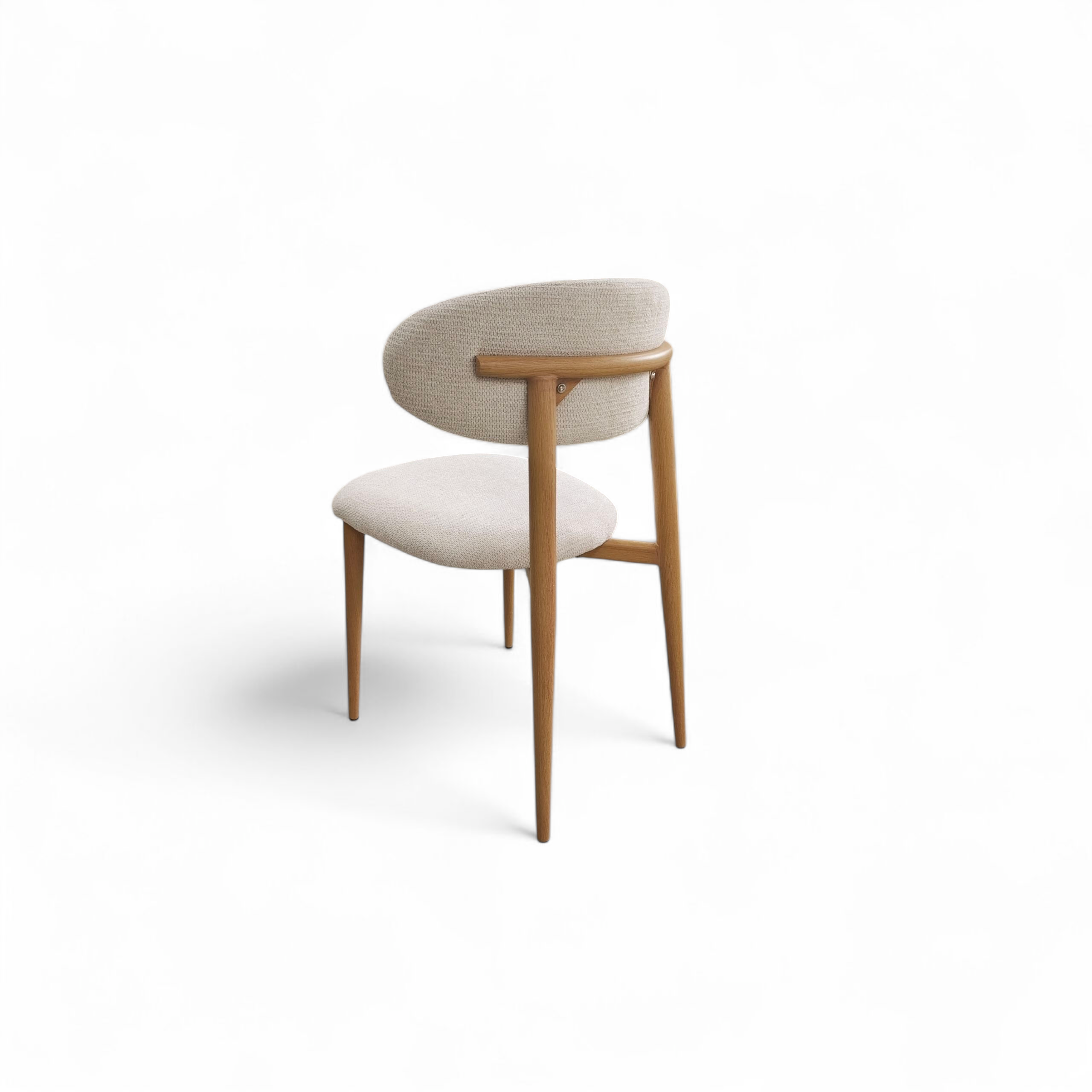 Chaise Lucile Pied Effet Bois Grain Beige
