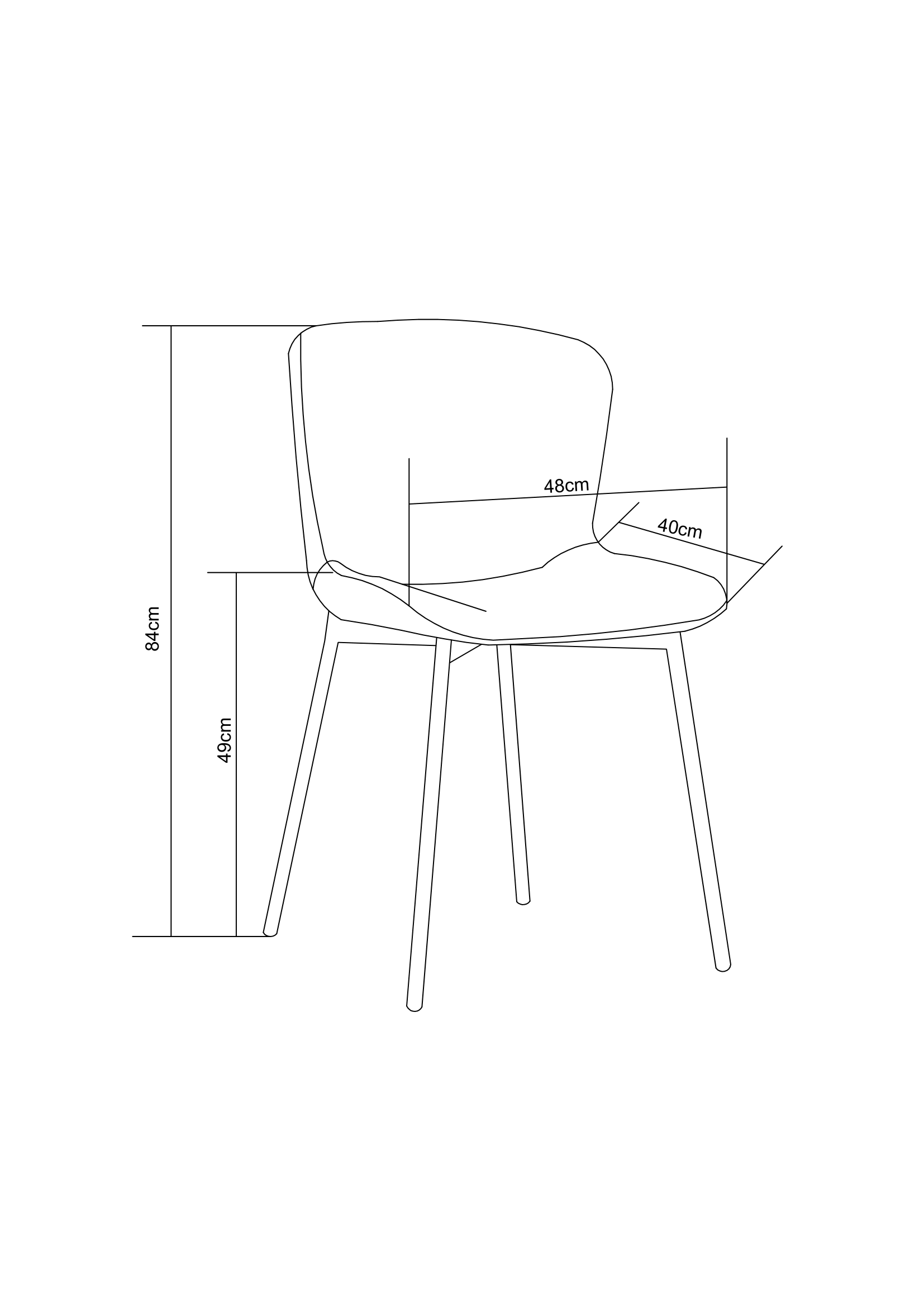 Chaise Elen - Gris
