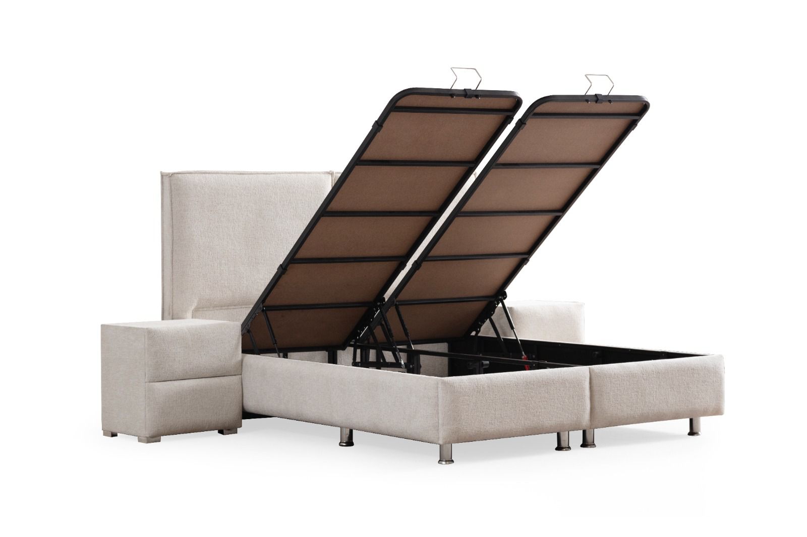 Lit coffre Maya - Tissu Chenille