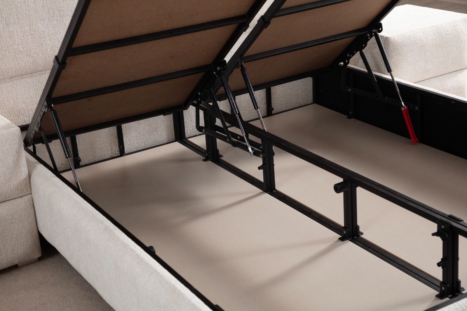 Lit coffre Maya - Tissu Chenille