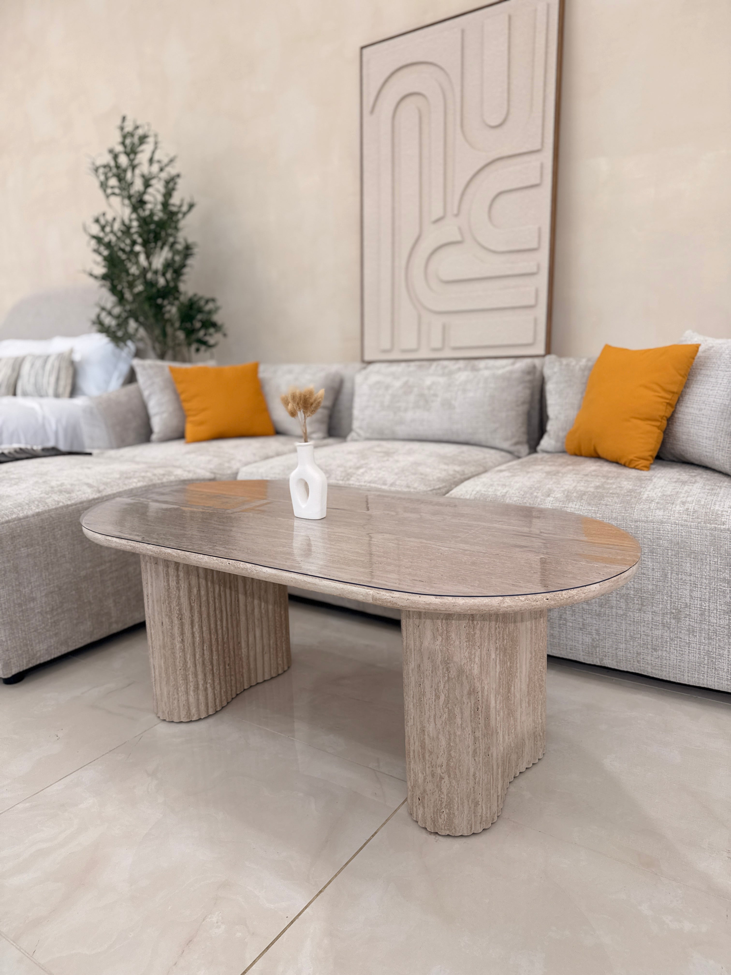 Table Basse Bianca Travertin