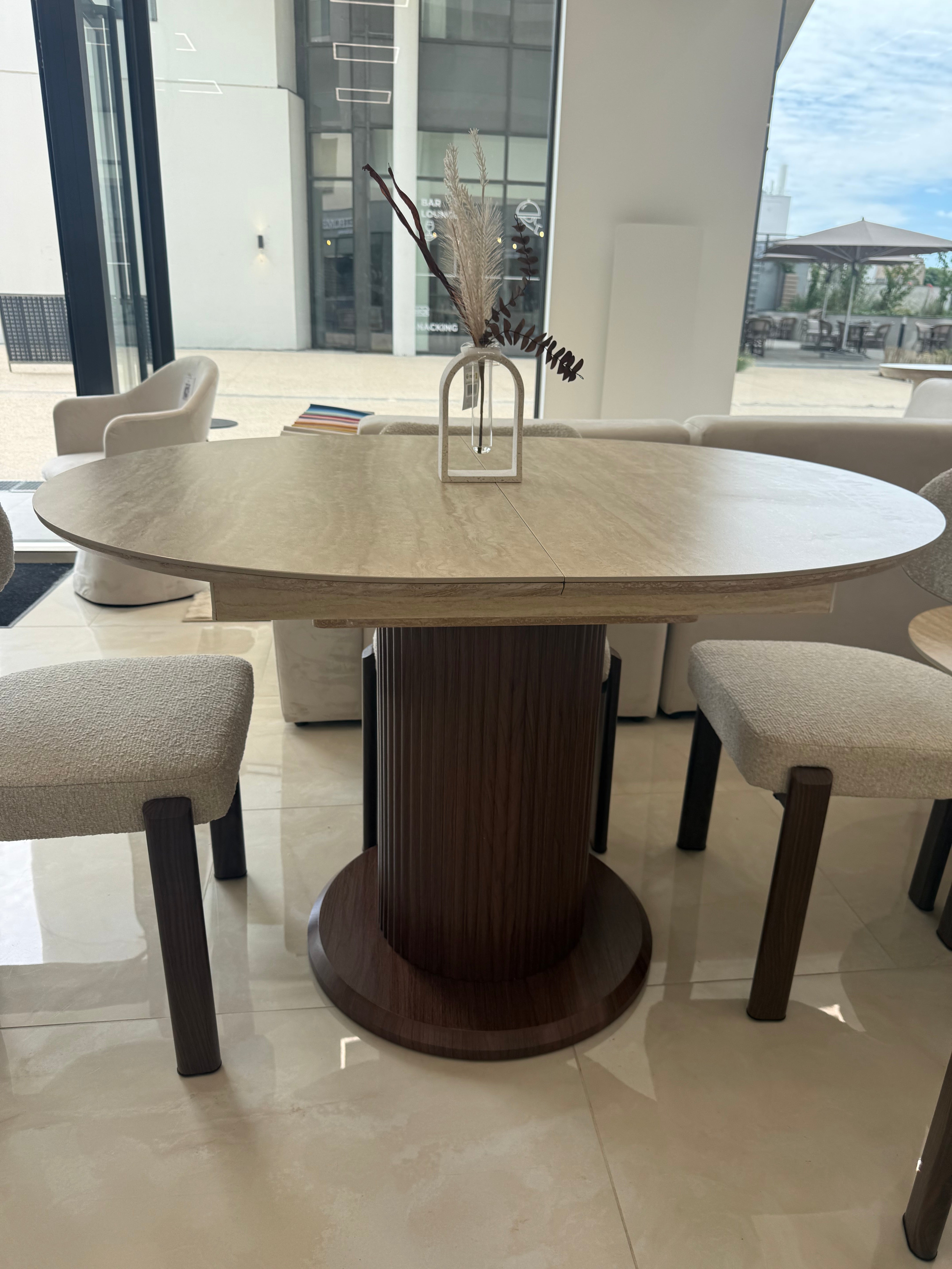 Table à Manger Sophia extensible pied noyer