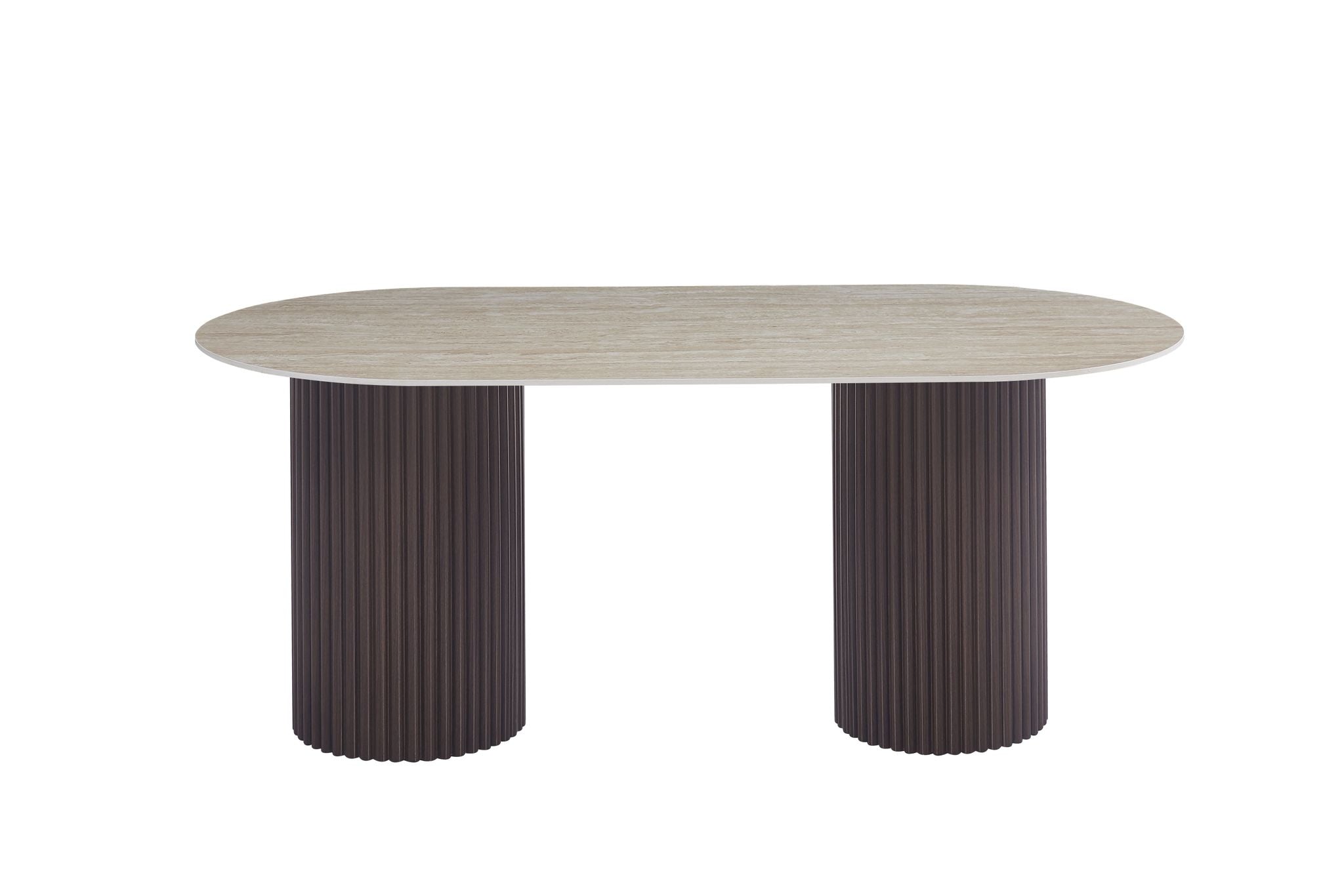 Table À Manger Keysha Pied Bois Noyer