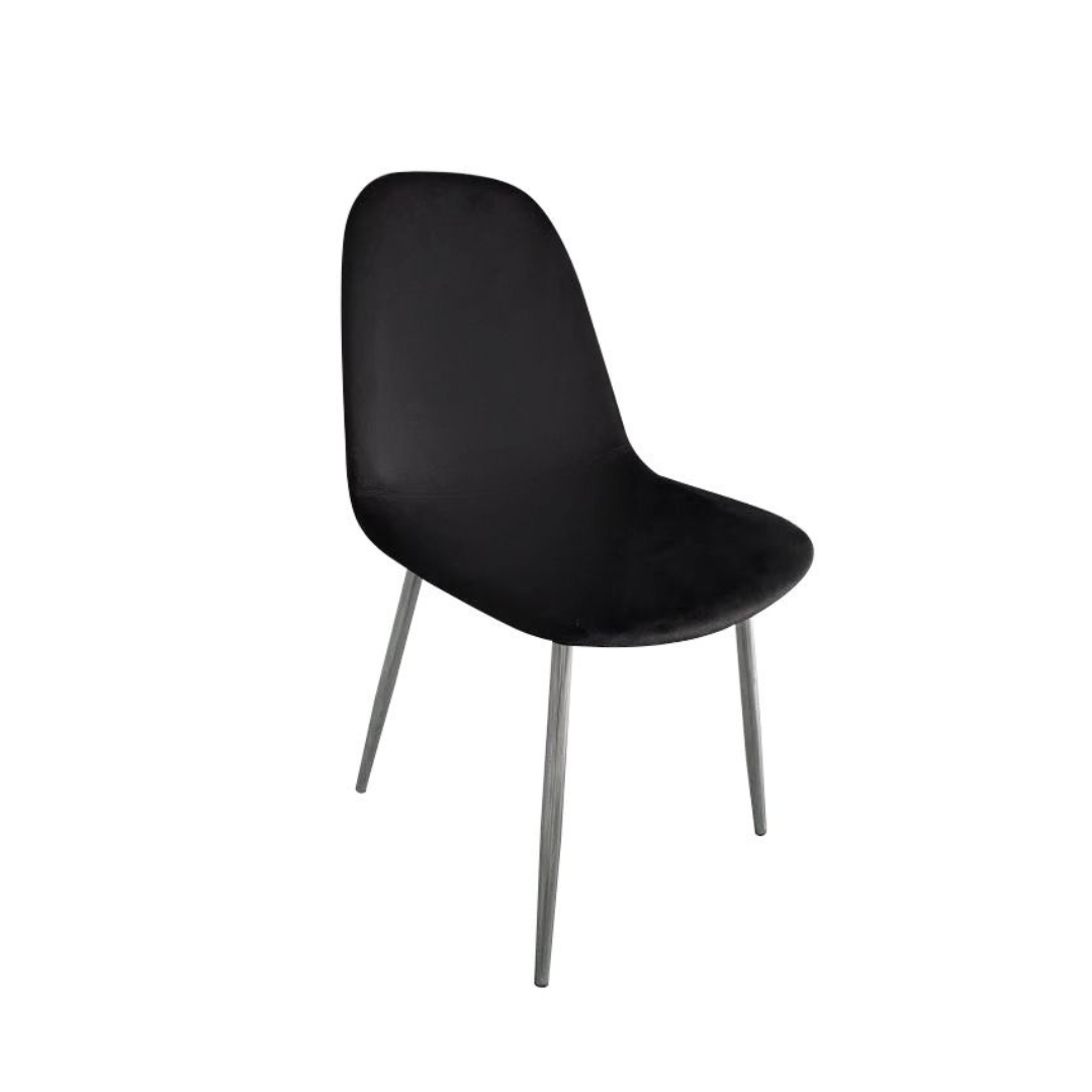 Chaise Scandinave en velour noir