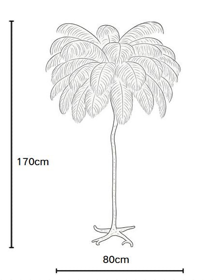 Lampadaire Velona Plume Autruche