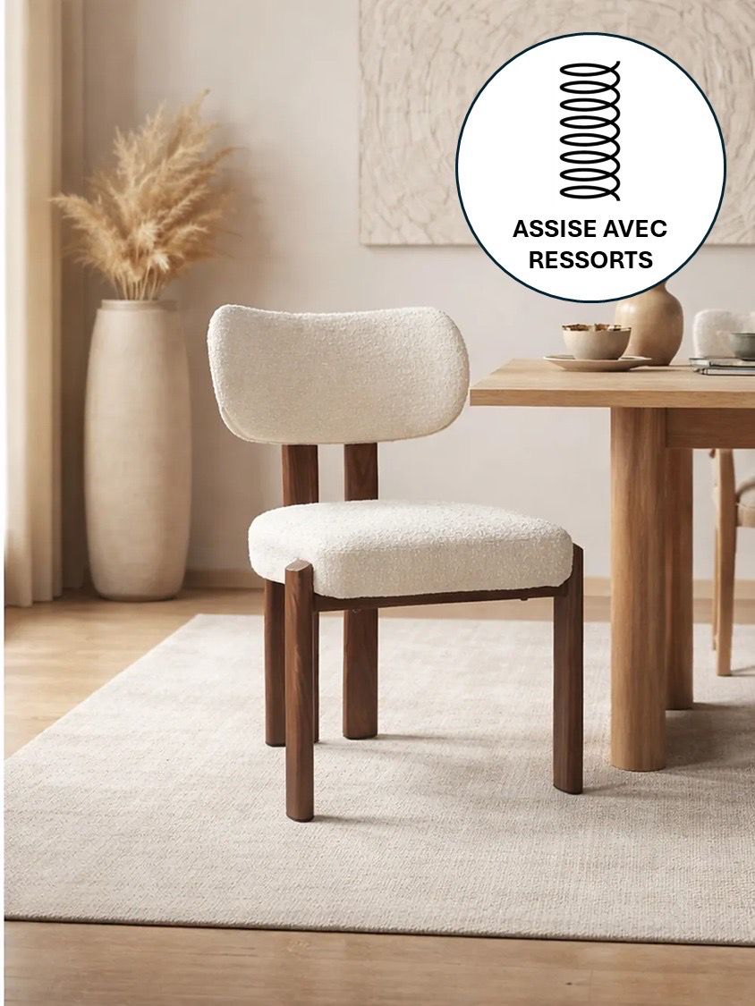 Chaise Hera pied noyer