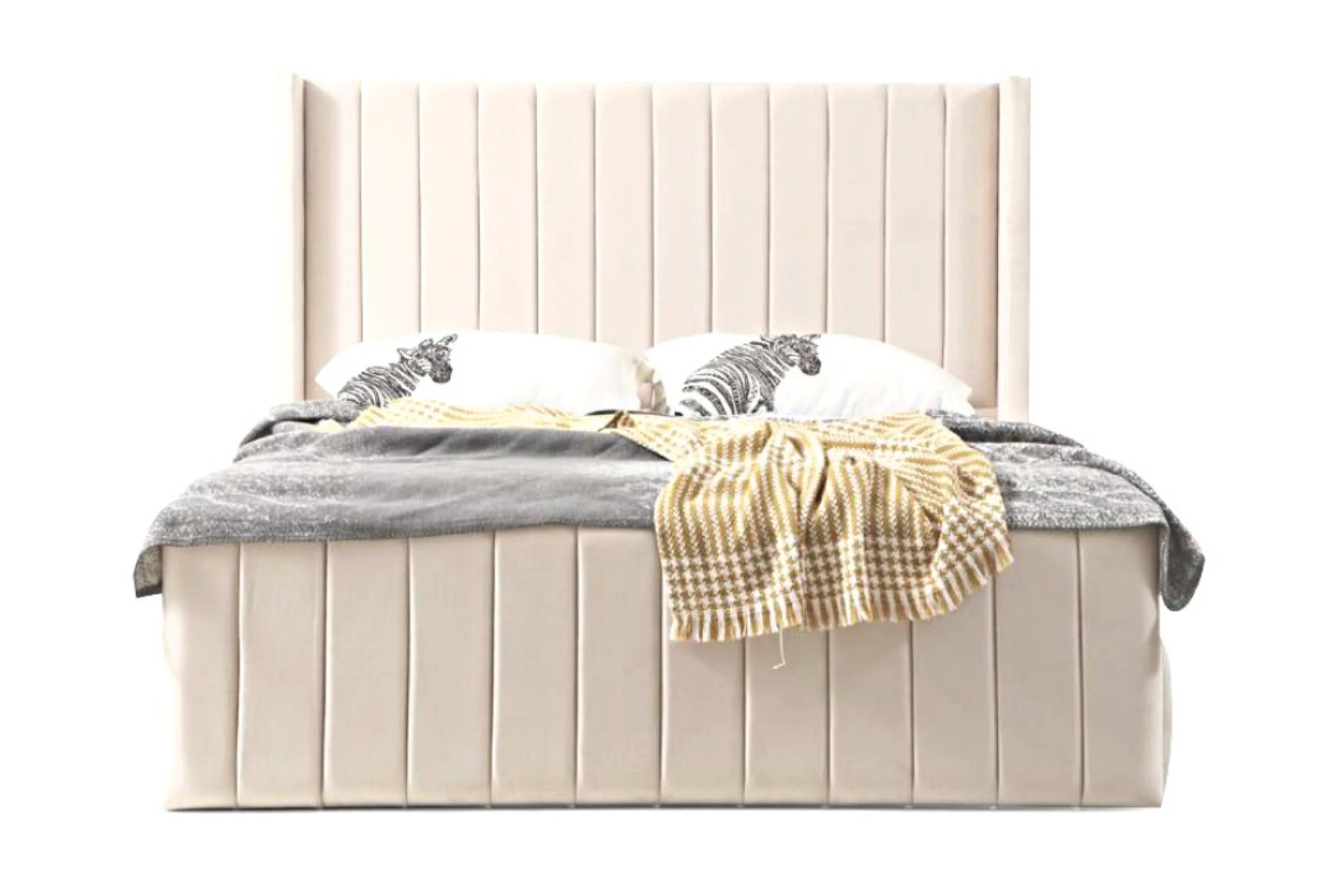 Cadre de Lit Tokyo Beige - Velours