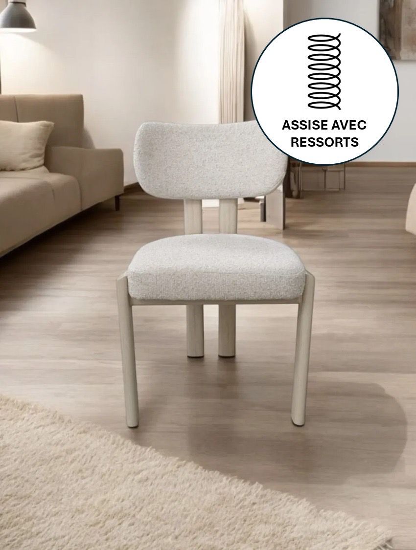 Chaise Hera pied travertin