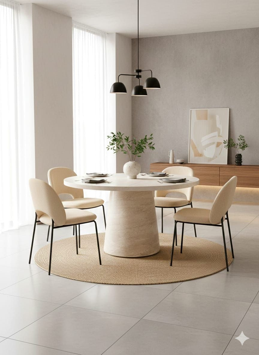 Table à manger Chaïma Travertin