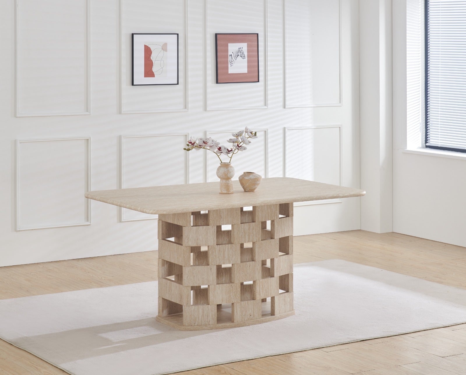 Table à Manger Salto Travertin