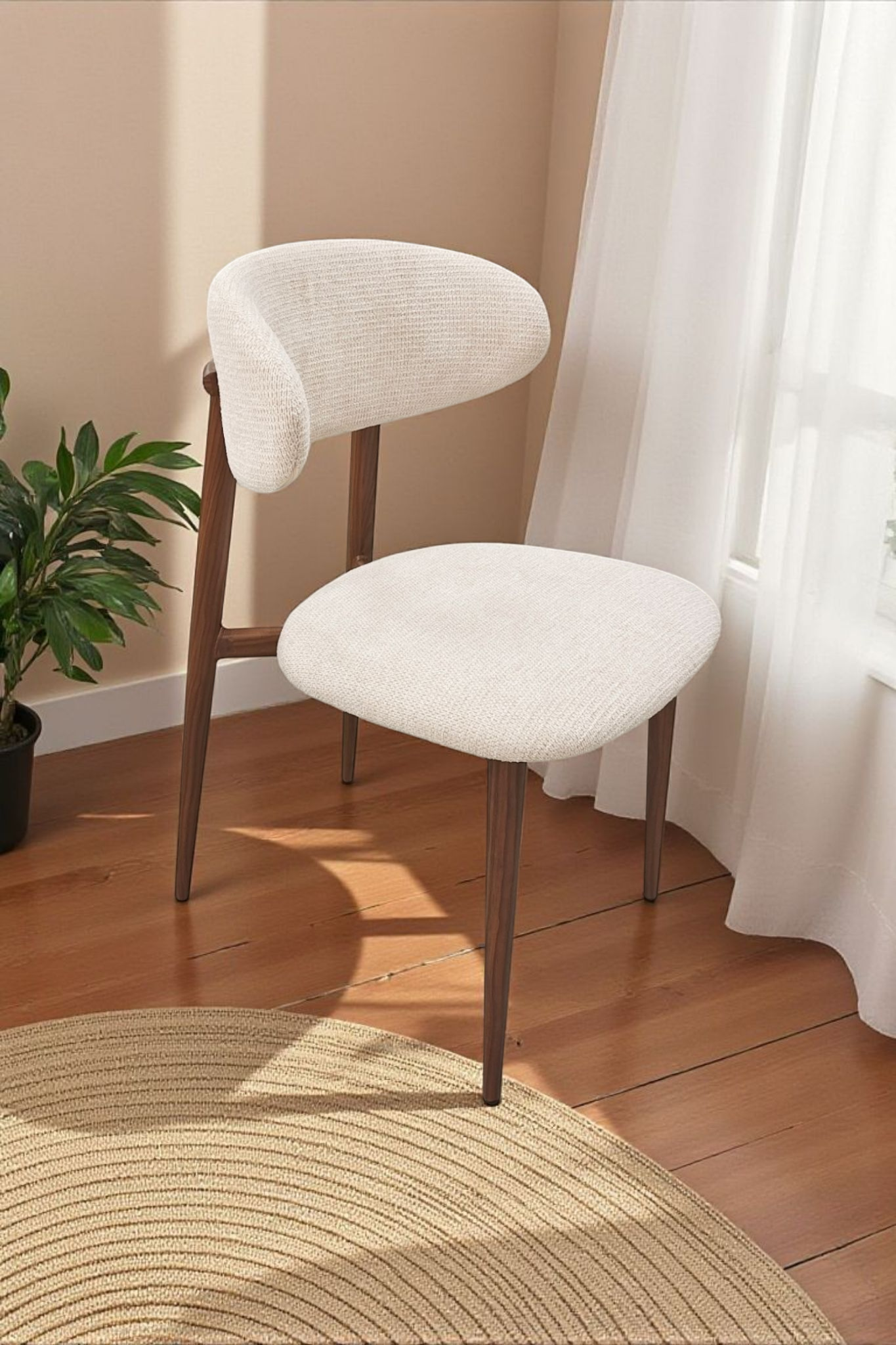 Chaise Lucile Pied Bois Noyer