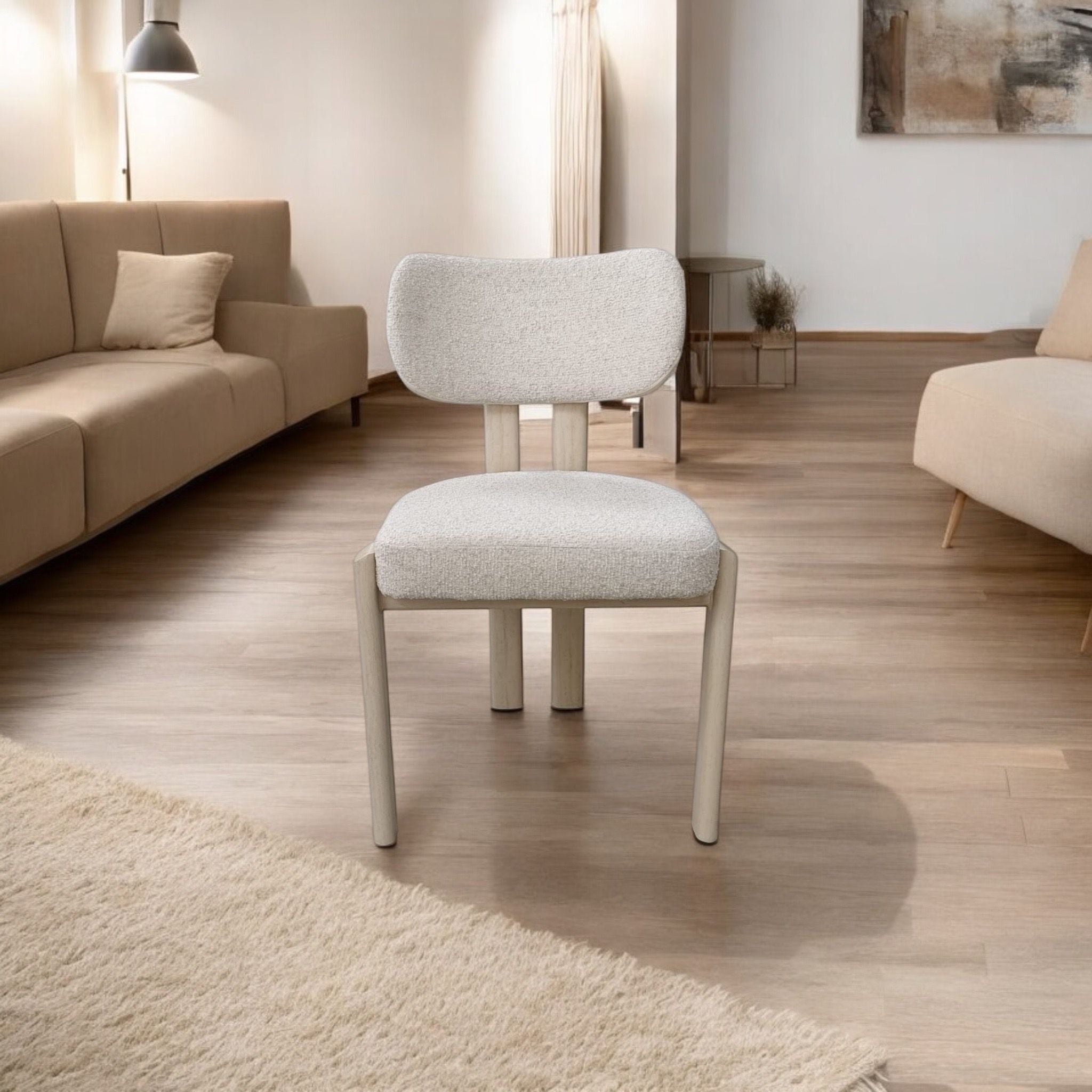 Chaise Hera pied travertin